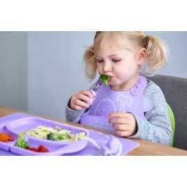 MARCUS&MARCUS Silicone Baby Bibs for Baby & Toddler, Adjustable Size, BPA & Phthalate Free, 6 Month+