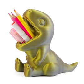 Viabty Creative Cute Dinosaur Shaped Pen Pencil Holder, Pen Holder for Desk Office Decor Home School Desk Docoration Ideal Gifts for Boys Girls