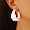 White Earrings for Women Trendy Hoop Earrings 80s 90s Earring