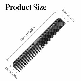 Professional Hair Combs, Aviation Aluminum Metal Cutting Comb Hairdressing Comb, Salon Comb Master Barber Comb for Cutting and Hair Styling, Black