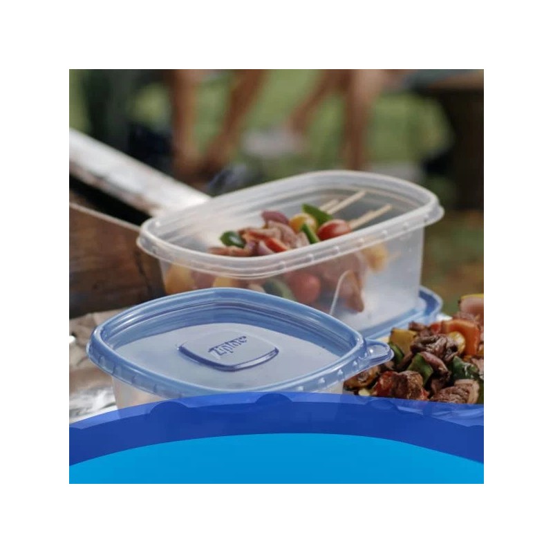 Ziploc Clear Food Storage Containers 3 Pack Square Locking Lid