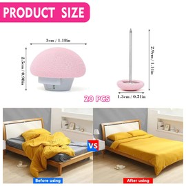 ROMOLY Duvet Holder Clips Set, 20 Pieces High-Quality Quilt Attachment Clip for Organised Sheets, Curtains, Clothing - Protect Your Sleep from Messy Duvets (Pink)