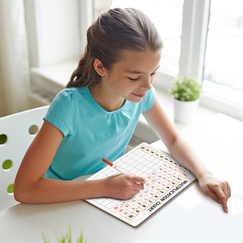 SCRIBBLEDO Dry Erase Multiplication Chart Whiteboard 9" x 12" Multiplication