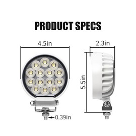 White Led Lights Pods, 112W Waterproof Boat Marine Lights