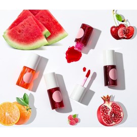 Juego de tintes labiales, maquillaje de labios de larga duración, brillo brillante, no pegajoso (4 colores)