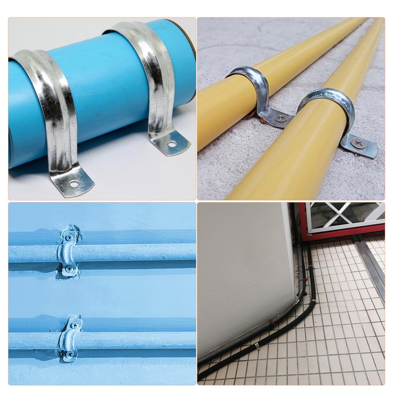 sourcing map 60 Pcs Pipe Strap Fit for 3/16in(5mm) 304