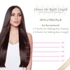 Lacerhair Hair Extensions Tape in Human Hair 16 Inch Straight