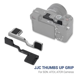 JJC A7CII A7CR Metal Thumbs Up Grip Hot Shoe Thumb Support Handgrip for SONY A7CII A7CR ILCE-7CM2 ILCE-7CR Camera, Enhanced Grip for One-Handed Shooting, Silver