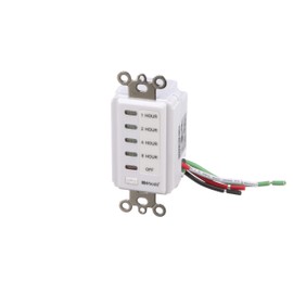 Woods 59013 in-Wall Timer, 120 V, 15 A, 2, 4, 8, 12 Hr Off, 8-Hour, White