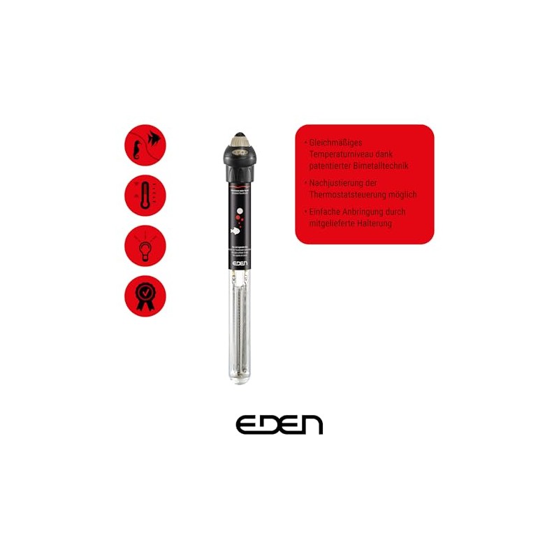 Eden 94153 100 heater reacts to current water temperature, avoids