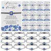 Qilery 50 Sets Funeral Favors Forget Me Not Bracelet for