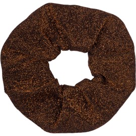 styleBREAKER Ladies XXL hair tie made of soft glitter fabric, elastic, scrunchie retro style, braid 04027047, Colour:Bronze