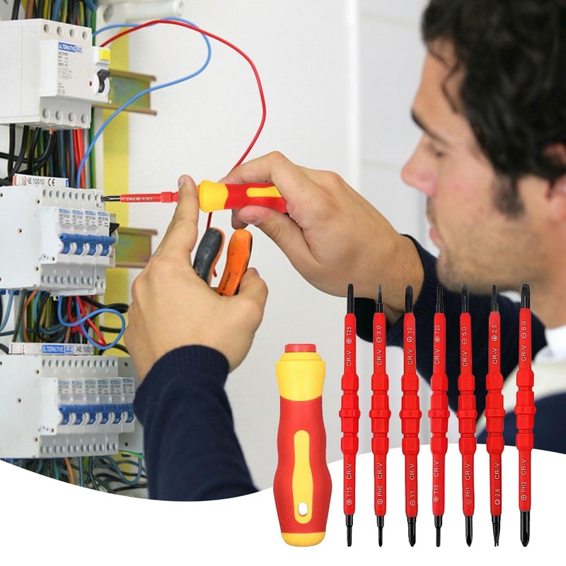 Insulated Screwdriver Set, 14 in 1 Electrician Maintenance Tools Kit,