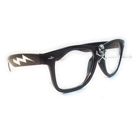 Varies Wild Thing Rick Vaughn Skull Glasses (Clear Lens)