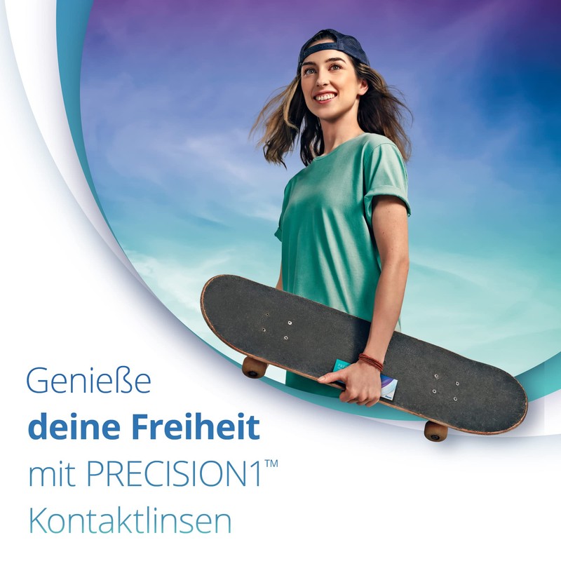 PRECISION1 Soft Day Lenses, Pack of 30, BC 8.3 mm,