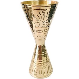 Double Cocktail Jigger Brass peg measure Bar Tool Measuring Jigger Cups Bell Jigger 1oz/2oz Peg Measuring Shot Glass Bar Jigger 30/60 ml