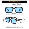 EYLRIM Square Frame Sunglasses for Women Men Fashion Rectangle Sun