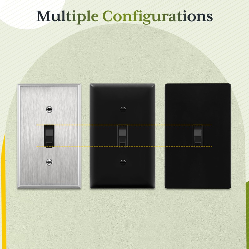 TG 4-Way Toggle Light Switch with Wall Plate, Four Way
