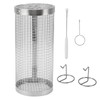 BBQ Net Tube Rolling Grilling Basket Stainless Steel Wire Mesh
