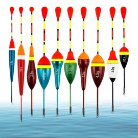 ZesNxj Floats Fishing Set - 10 Pieces High-Quality Fishing Floats for Trout and Coarse Fish, Complete Fishing Float Set, Waterproof Floats Fishing with Stainless Steel Eyelets, Ideal for Lakes and