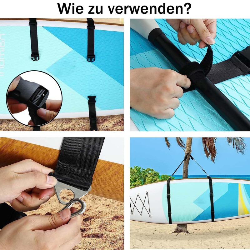 ASSUGO Surfboard Carry Strap, Adjustable Carry Strap SUP Accessories, SUP