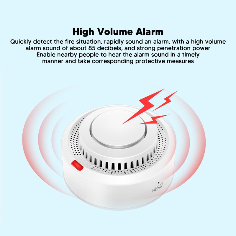Smoke Detector High Volume Sensitive Smoke Fire Alarm with Test