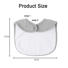 ANNTHOR 8 Piezas Baberos de Muselina para Niños y Niñas, Baberos para Niñas, Baberos de Bandana para Niños, Baberos para Dentición al Destete Alimentación Delantales (Forma U)