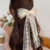 Lace Hair Bows for Women Bow Hair Clips Lace Ribbon