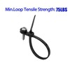 XINGO 110 PCS Black Zip Ties with Screw Hole 7.5