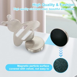 Yowmina 12PCS Magnetic Tablecloth Weights, Curtain Weights, Stainless Steel Tablecloth Weights, Outdoor Tablecloth Clips, Bee Table Cloth Clips for Indoor Outdoor Home Wedding Party Picnic