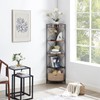 VECELO Corner Cabinet, Tall Storage Shelf, Bookshelf Display Shelves Rack