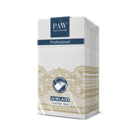 PAW - Airlaid Napkins - Fabric-Like (1/8 Pocket) I Pack of 25 I Ideal for Weddings, Christenings, Communion, Birthdays I Fabric Napkins - Ornament, Gold I Colour: Royal Lace (Gold)