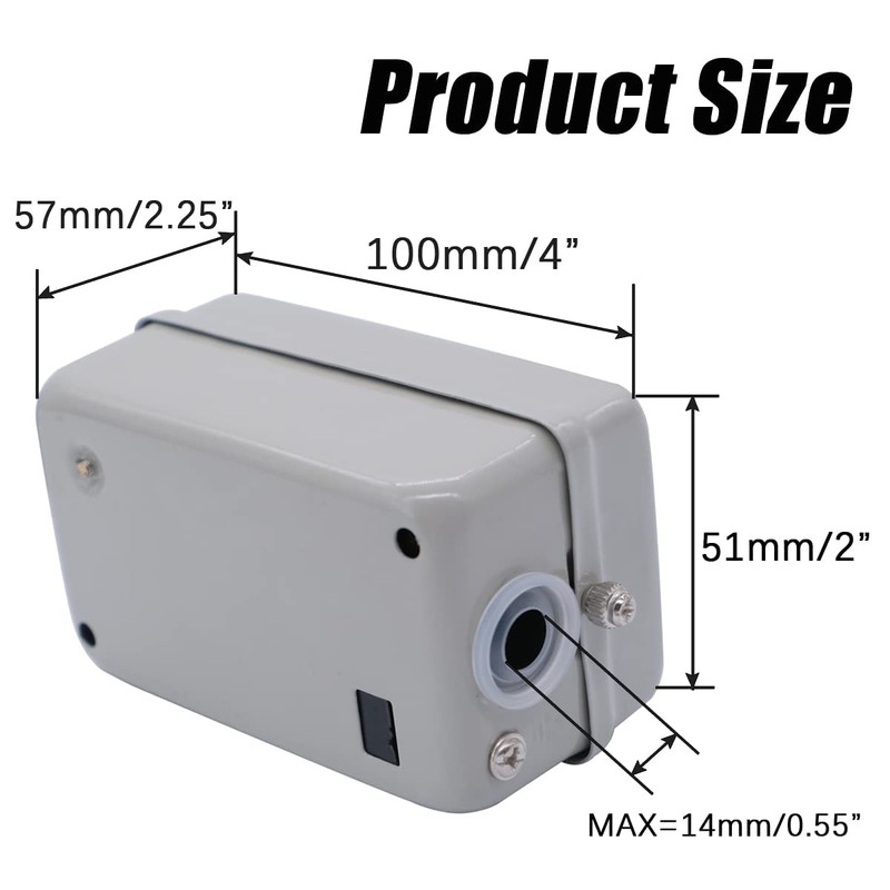 mxuteuk Push Button Switch On/Off Start Stop Self Lock Mechanical