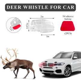 Wevdn 2 PCS Deer Whistles for Car, Avoid Collisions Save Deer Warning Devices with Waterproof Adhesive Tapes, Universal Animal Alert Accessories for Cars, Trucks, Motorcycles (White)