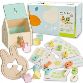 Gift Set Shapes & Numbers | Sorting Game from 1 Year | Wooden Toy for Boys and Girls | Motor Skills Toy | Educational Toy