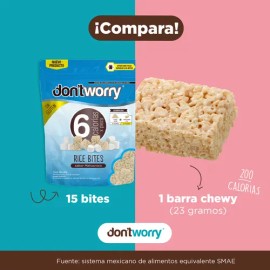 Rice Bites Dont Worry Malvaviscos 4 Pack Sin Gluten Sin Azúcar Snack Saludable Alto Fibra Proteína Bajo Calorías Postre Dulces Alimentos Dieta Keto   