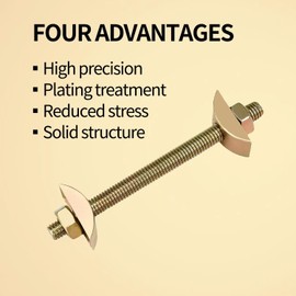 Furniture Fastening Connectors，Countertop Connector,Table Top Fasteners,Furniture Bolts Nuts Joint Miter Draw Bolt Countertop Flip Connector for Butcher Block Table Bed Connecting Kit (8)