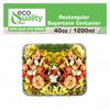 EcoQuality 40oz Disposable Bowls - Rectangular Compostable Sugarcane Fiber Biodegradable