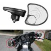 Unbranded Black Inner Fairing Mount Rearview Mirror For Harley Electra