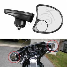 Unbranded Black Inner Fairing Mount Rearview Mirror For Harley Electra Street Glide FLHTC