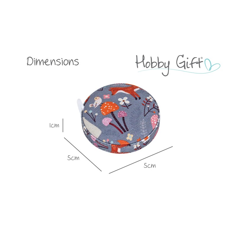 Hobby Gift Tape Measure - Retractable Fabric Covered Sewing Tape