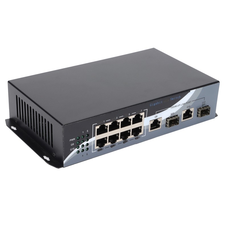 Ethernet Media Converter Twisted Pair RJ45 10/100/1000M 2 Optical Fiber