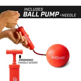 GoSports 5" Inflatable Dodgeball 6 Pack - No Sting Balls - Includes Ball Pump & Mesh Bag