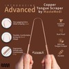 mastermedi MasterMedi Pure Copper Tongue Scraper for Adults, Tongue Scrubber