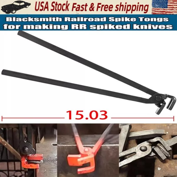 Unbranded Quick Blacksmith Railroad Spike Tongs for Holding Railroad Spikes
