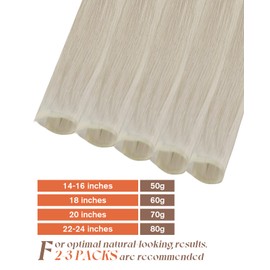 Sunny Hair Genius Weft Sew in Hair Extensions Platinum Blonde Genius Hair Weft Human Hair Hand Tied Wefts Extensions Blonde Long Straight Hair Bundles for Women 22inch