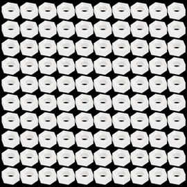 Lyeteung 100 PCS M3 Metric Thread Hexagon Fastener, Nylon Hex Nuts, Metric Coarse Thread Hexagon Nuts, White