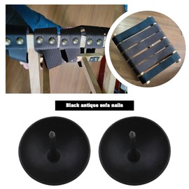 EMSea 12Pcs Upholstery Nail Furniture Nails Pins Antique Black Sofa Nails Household Accessories for Sofa Beds Carpentters Walls 25x25mm