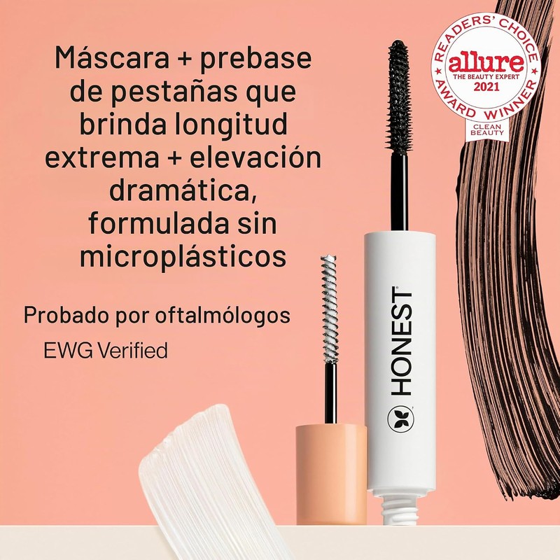 The Honest Company Extreme length mascara y primer, 0.20 Fl