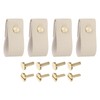 sourcing map 4 Pack Leather Drawer Pulls Leather Dresser Pull
